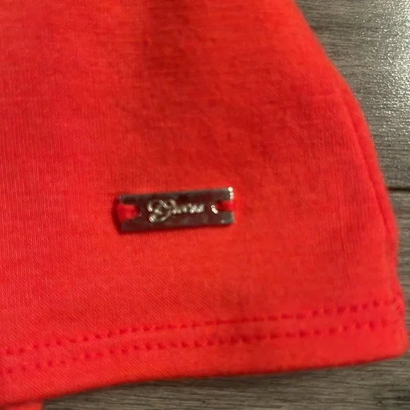 GUESS Orange Long Sleeve Wrap Top with Side Zipper. Size Small - Picture 9 of 15